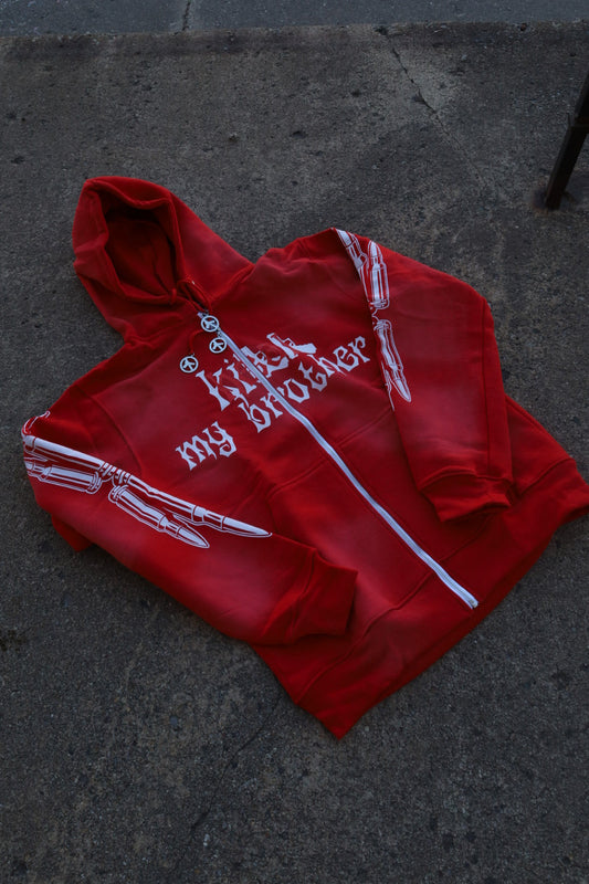 Red Zip-Up & Sweat Set